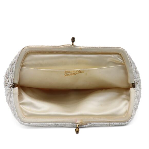 Saks Fifth Avenue Vintage 50's Beaded Coin Purse Clutch - Picture 4 of 8